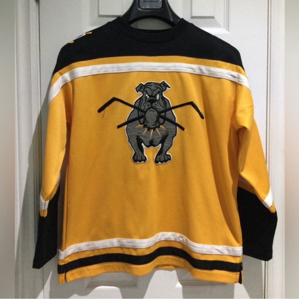 Athletic Works Orange/Yellow and Black Bulldog Crewneck Jersey